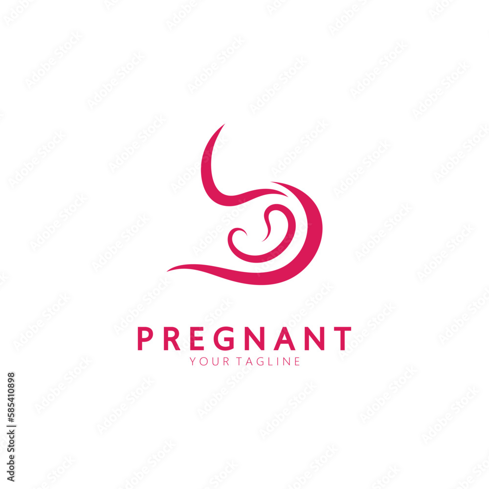 Obraz premium Pregnant logo template vector icon