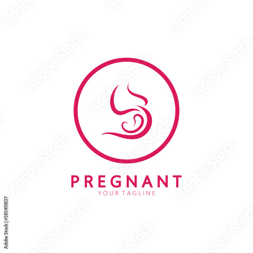 Pregnant logo template vector icon