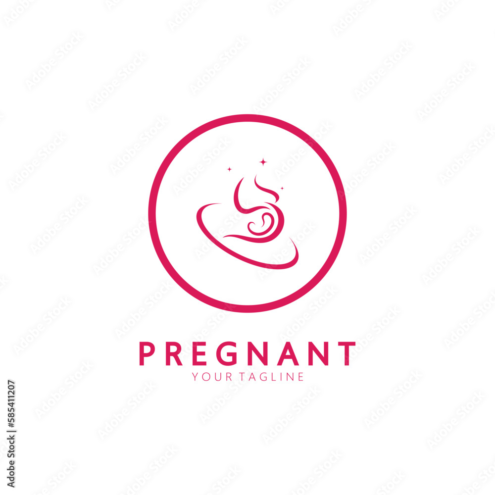 Pregnant logo template vector icon Pregnant logo template vector icon
