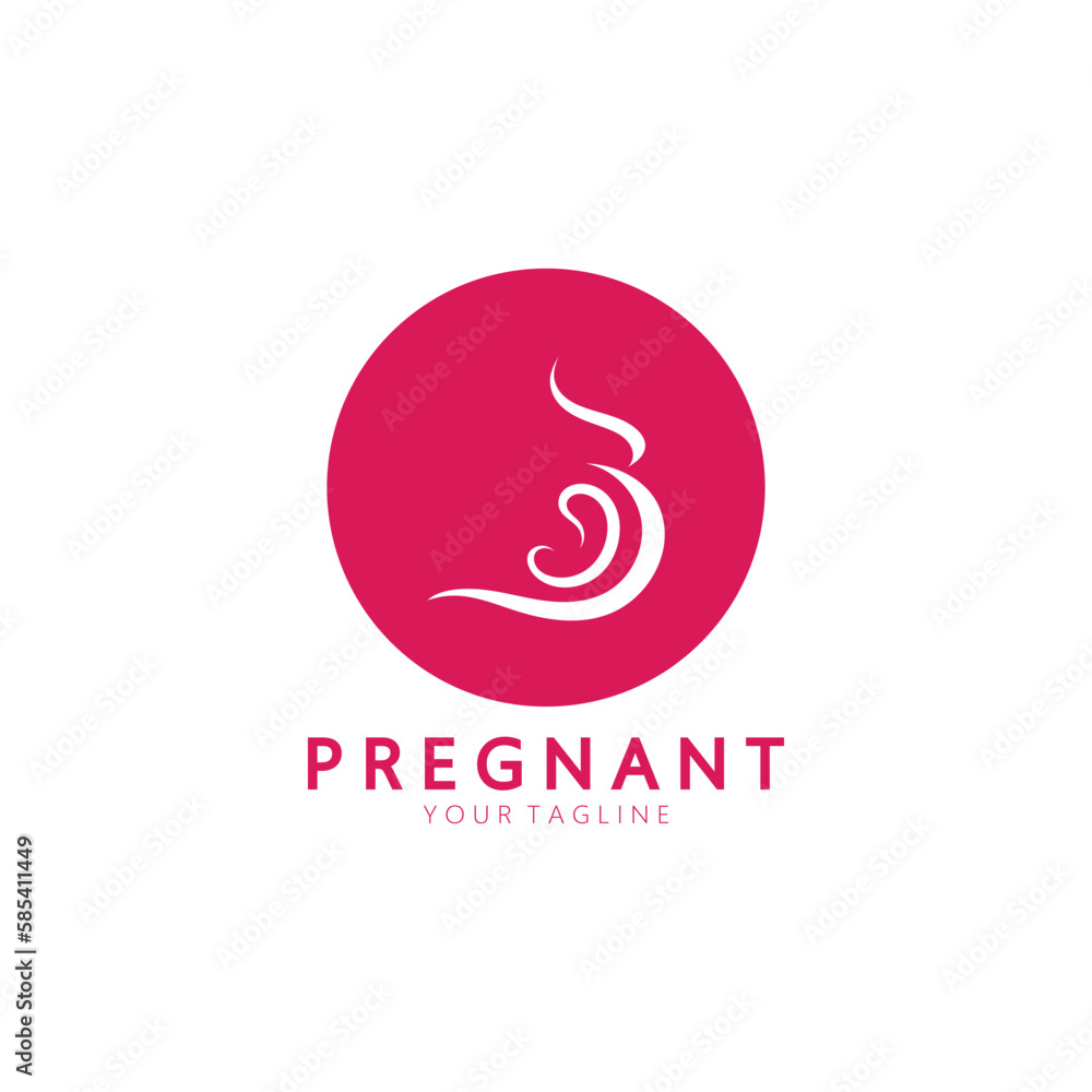 Pregnant logo template vector icon Pregnant logo template vector icon