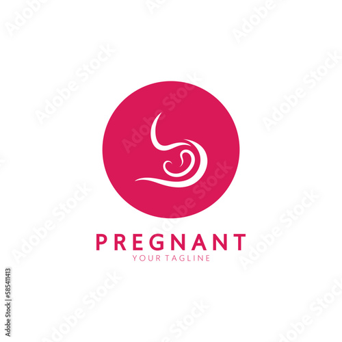 Pregnant logo template vector icon