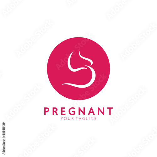 Pregnant logo template vector icon