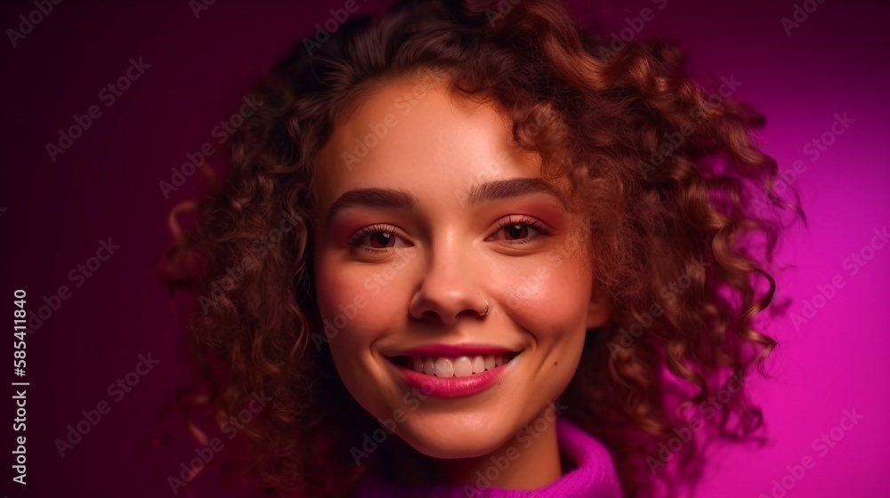 Portrait of a happy woman posing in studio. Portrait of a happy woman posing in studio.