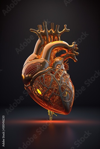Heart and Mechanisms - Beautiful Blend Made with Generative AI