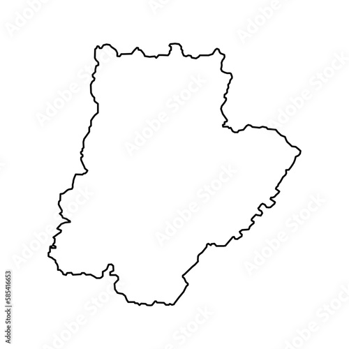 Braganca Map, District of Portugal. Vector Illustration.