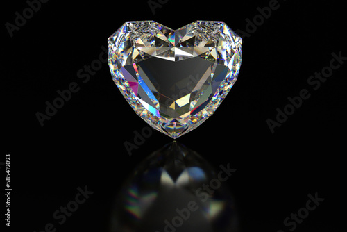 透明なダイヤモンドの3Dイラスト
