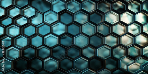 Hintergrund blau glas Wabend