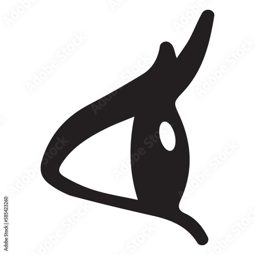 Eye side icon, vector illustration on white background