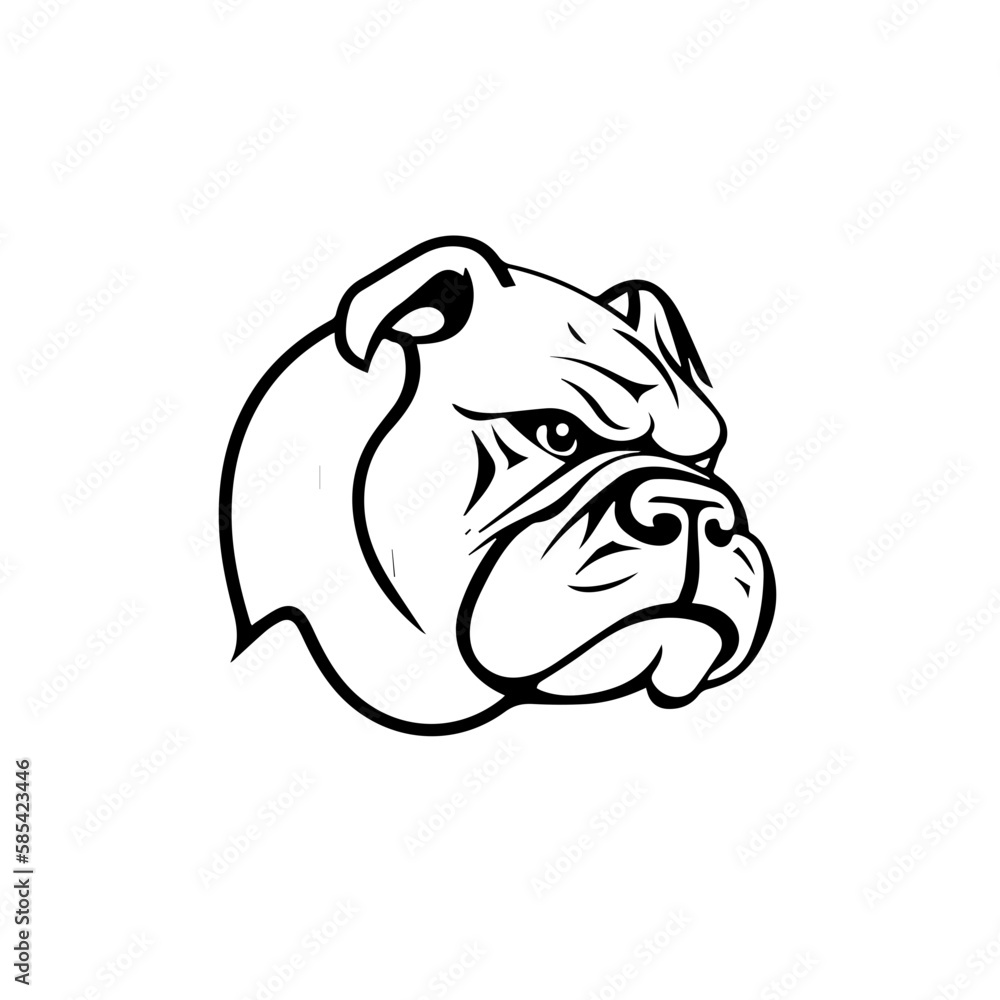 Fototapeta premium Bulldog vector illustration, SVG