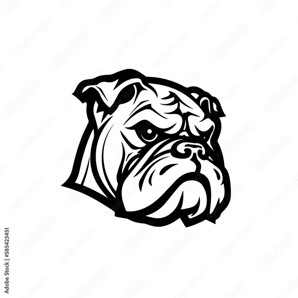 Bulldog vector illustration, SVG