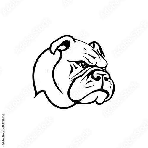 Bulldog vector illustration  SVG