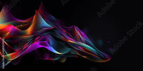 Fototapeta Naklejka Na Ścianę i Meble -  Abstract background. Abstract 3d dark purple background. Dark 3d wallpaper