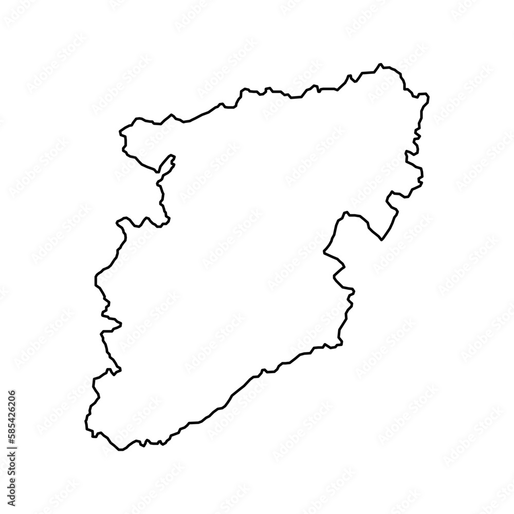 Viseu Map, District of Portugal. Vector Illustration. Viseu Map, District of Portugal. Vector Illustration.