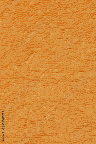 Realistic vector illustration of yellow terry cloth for towels. Yellow fabric and texture concept. Close up terry cloth towel.