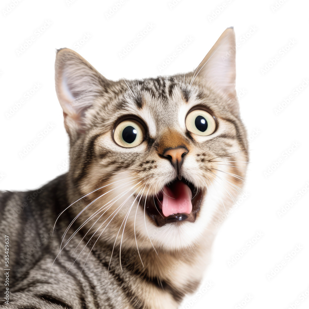 Fototapeta premium brown cat isolated on white