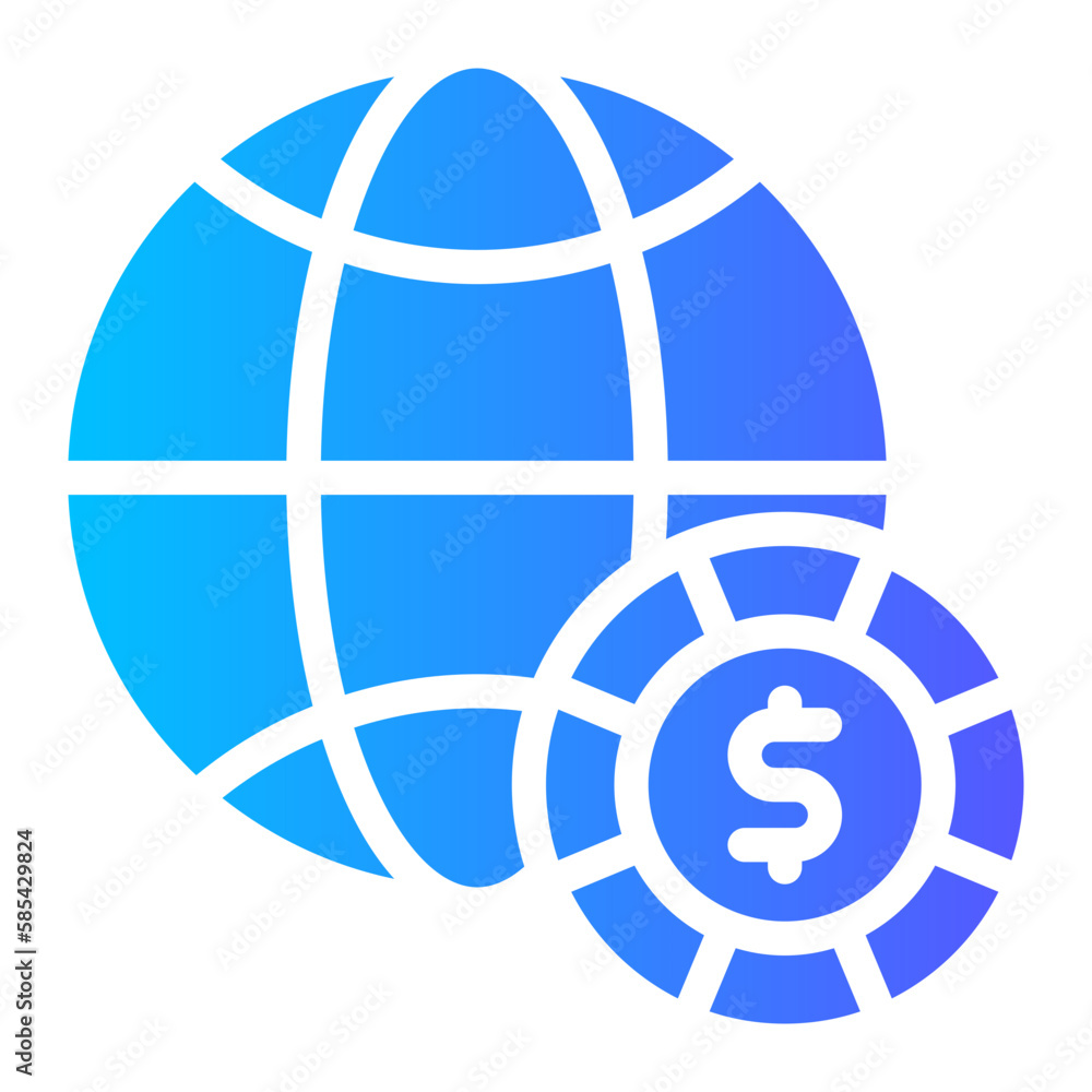 global economy gradient icon global economy gradient icon