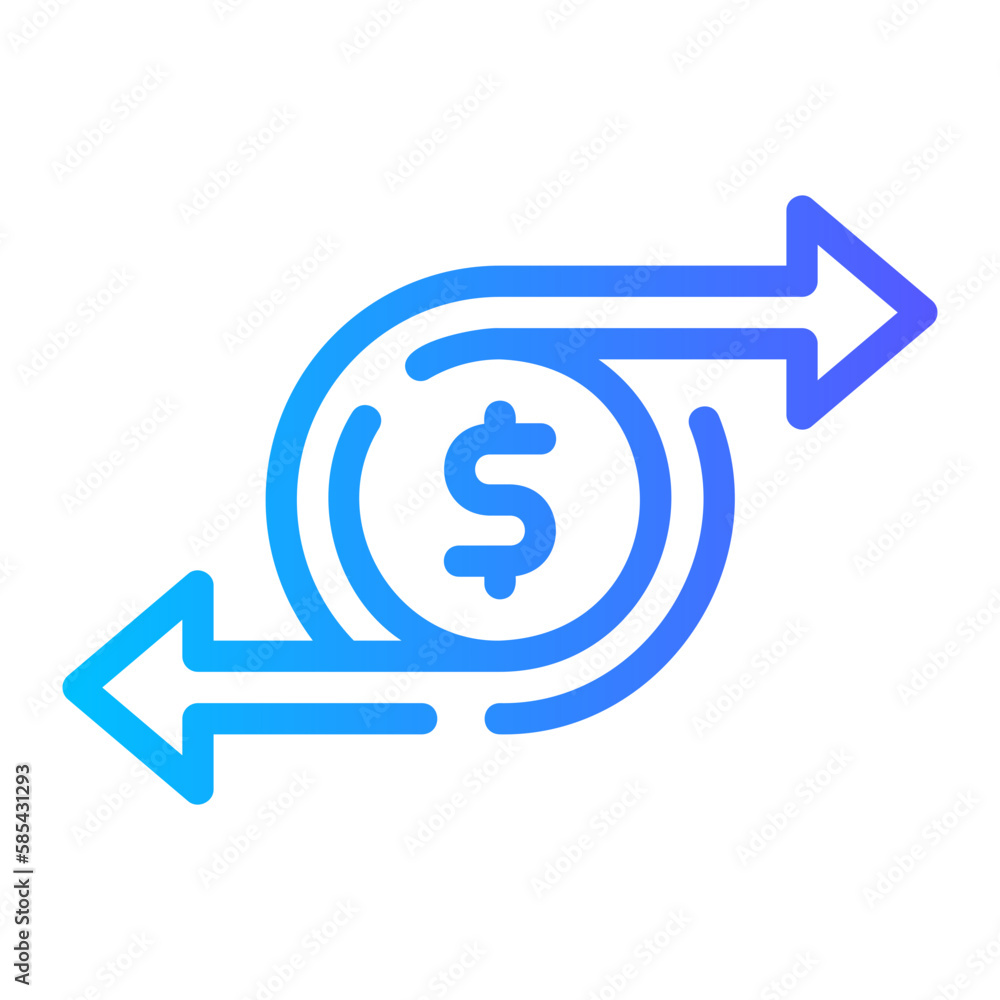 cash flow gradient icon cash flow gradient icon