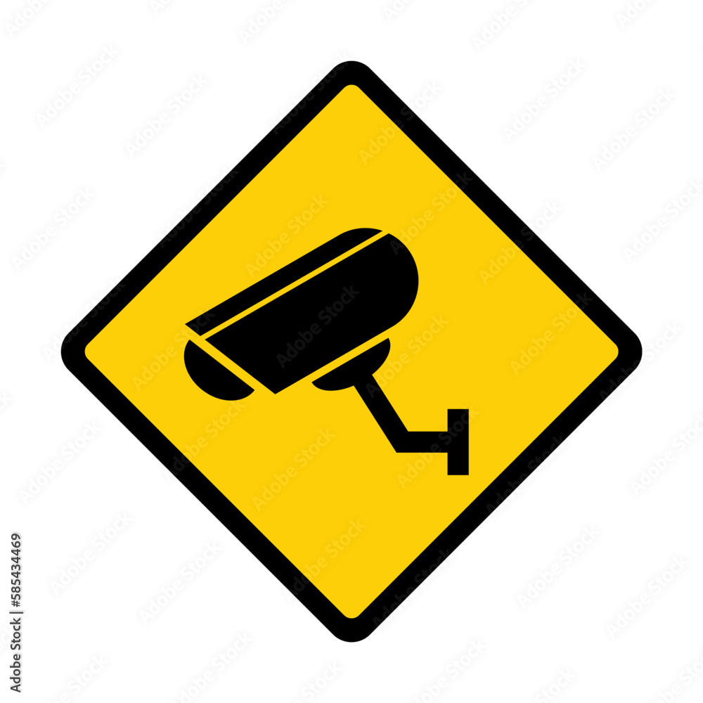 Closed circuit television camera icon, CCTV video protection alert, vector illustration Closed circuit television camera icon, CCTV video protection alert, vector illustration