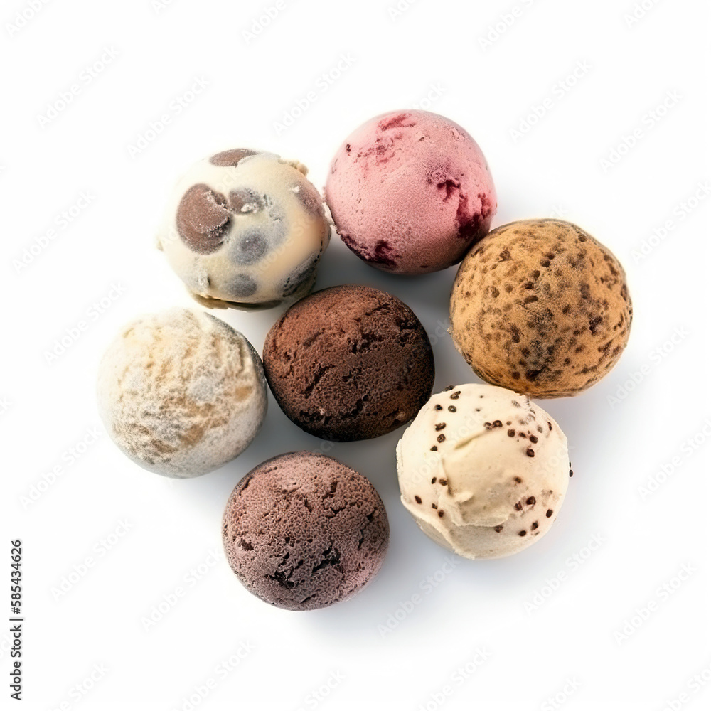 ice cream balls isolated on white background ice cream balls isolated on white background
