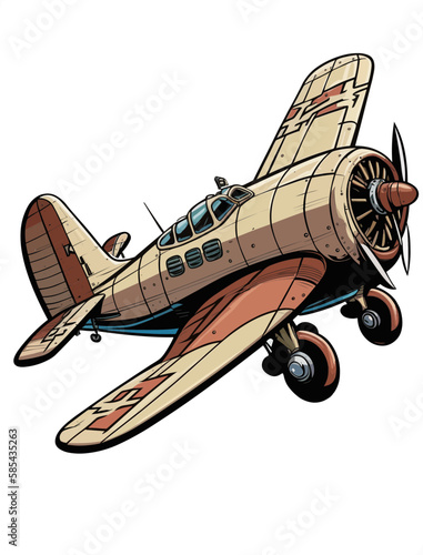 Retro Airplane Vector (SVG)