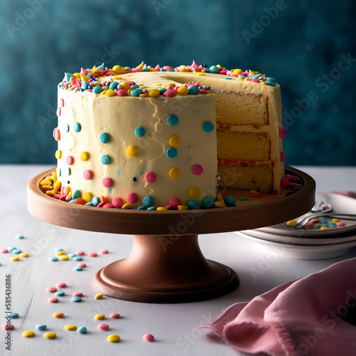 Party Perfect: Decadent Confetti Cake with Brown Sugar Buttercream