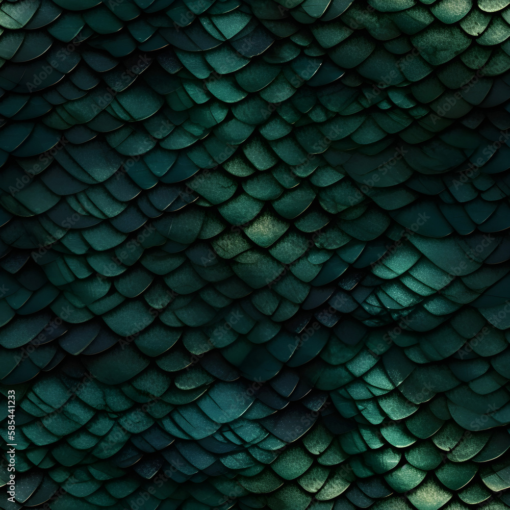 Seamless Tile Green Dragon Scale Texture Background Wallpaper ...