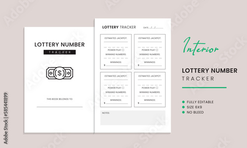 Lottery Number Tracker Kdp Interior Template