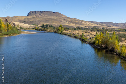Coll  n Cur   River and landscape in Argentina  South America