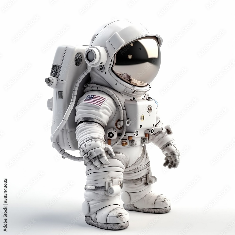 cute little 3d astronaut, generative ai cute little 3d astronaut, generative ai