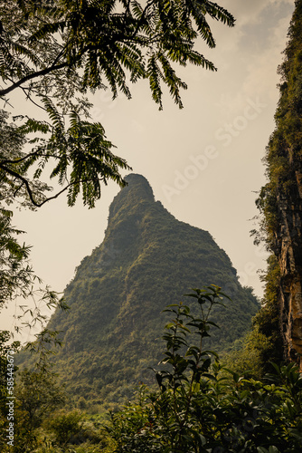 Limestone tower near Yangshuo, China photo