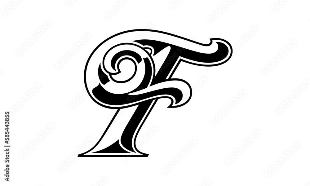 Letter F logo icon design template elements