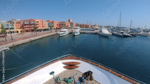 Panoramic view of Hurgada Marina Bay, Egypt. Hurghada is popular summer vacation destionation on Red sea photo
