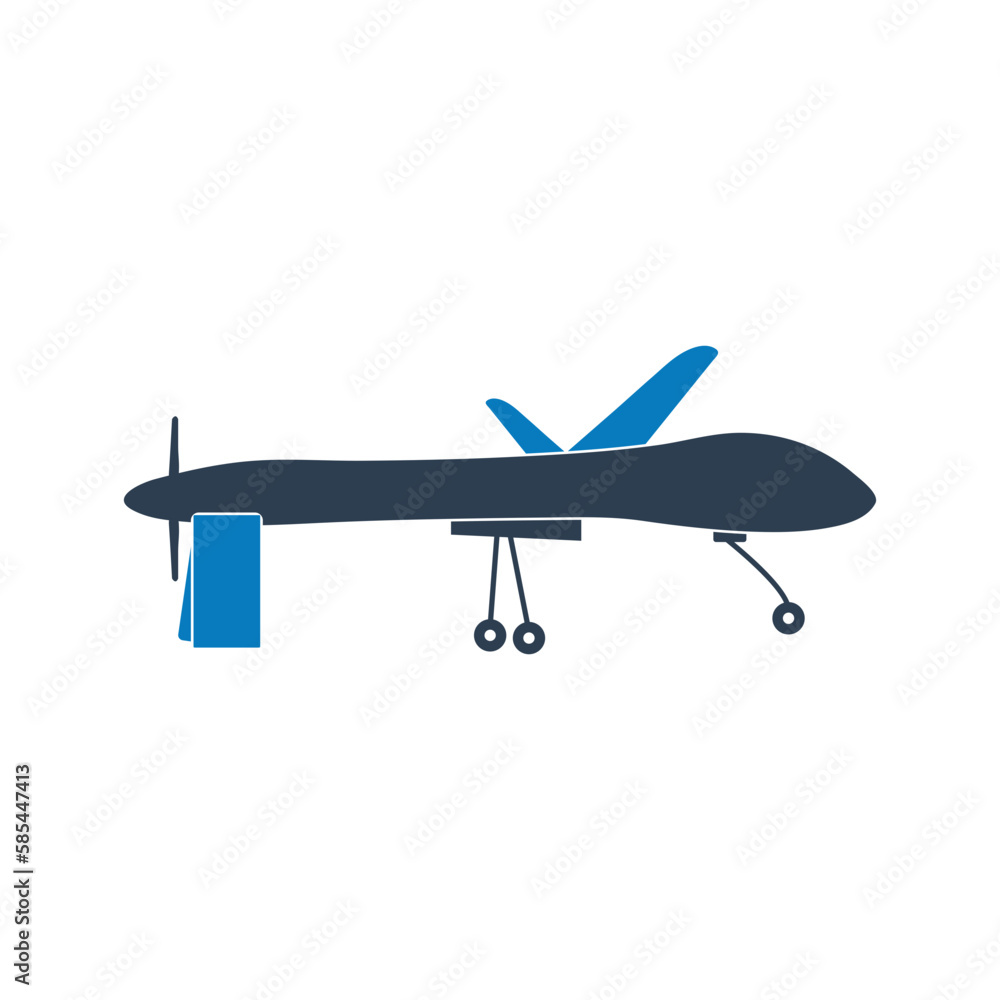Military Drone Icon. Editable Vector EPS Symbol Illustration. Military Drone Icon. Editable Vector EPS Symbol Illustration.