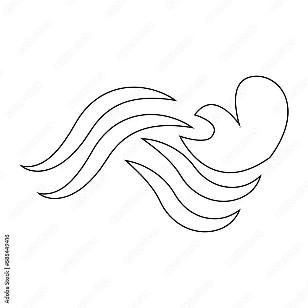wave icon illustration vector wave icon illustration vector