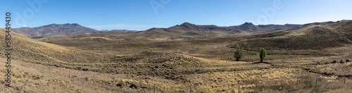 Landscape shot of the Argentinian Pampa in the Province Neuquén - Traveling South America - Panorama