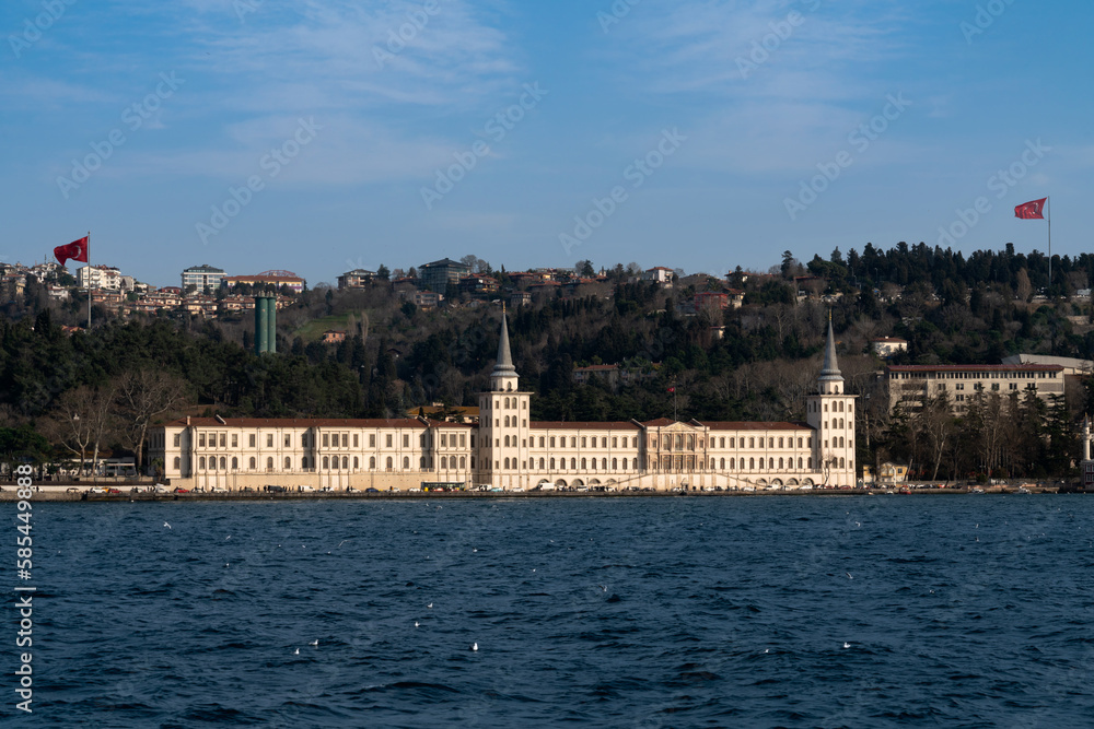 The oldest military high school in Turkey Kuleli Military High School on the Asian shore of the Bosphorus Strait in Cengelkee district, Uskyudar, Istanbul, Turkey
