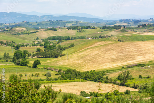 Tuscany spring landscape along the historic route Francigena between San Miniato and Gambassi Terme  Tuscany  central Italy - Europe