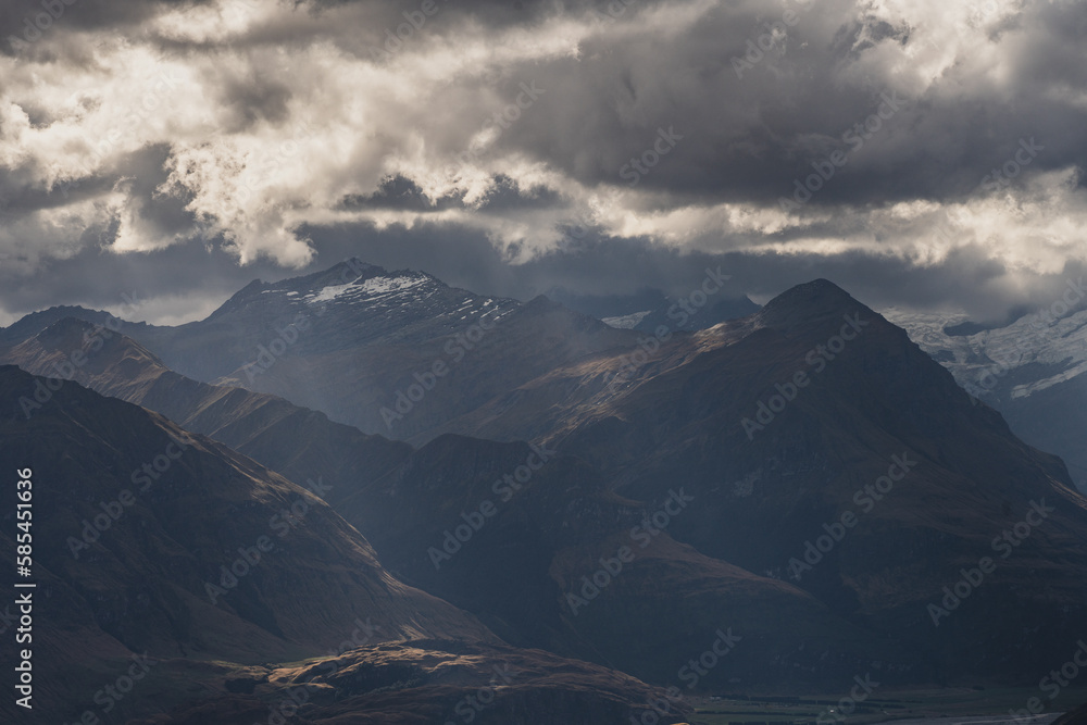 clouds over the mountains