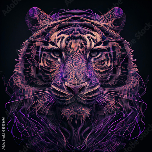 tiger head front view  © David