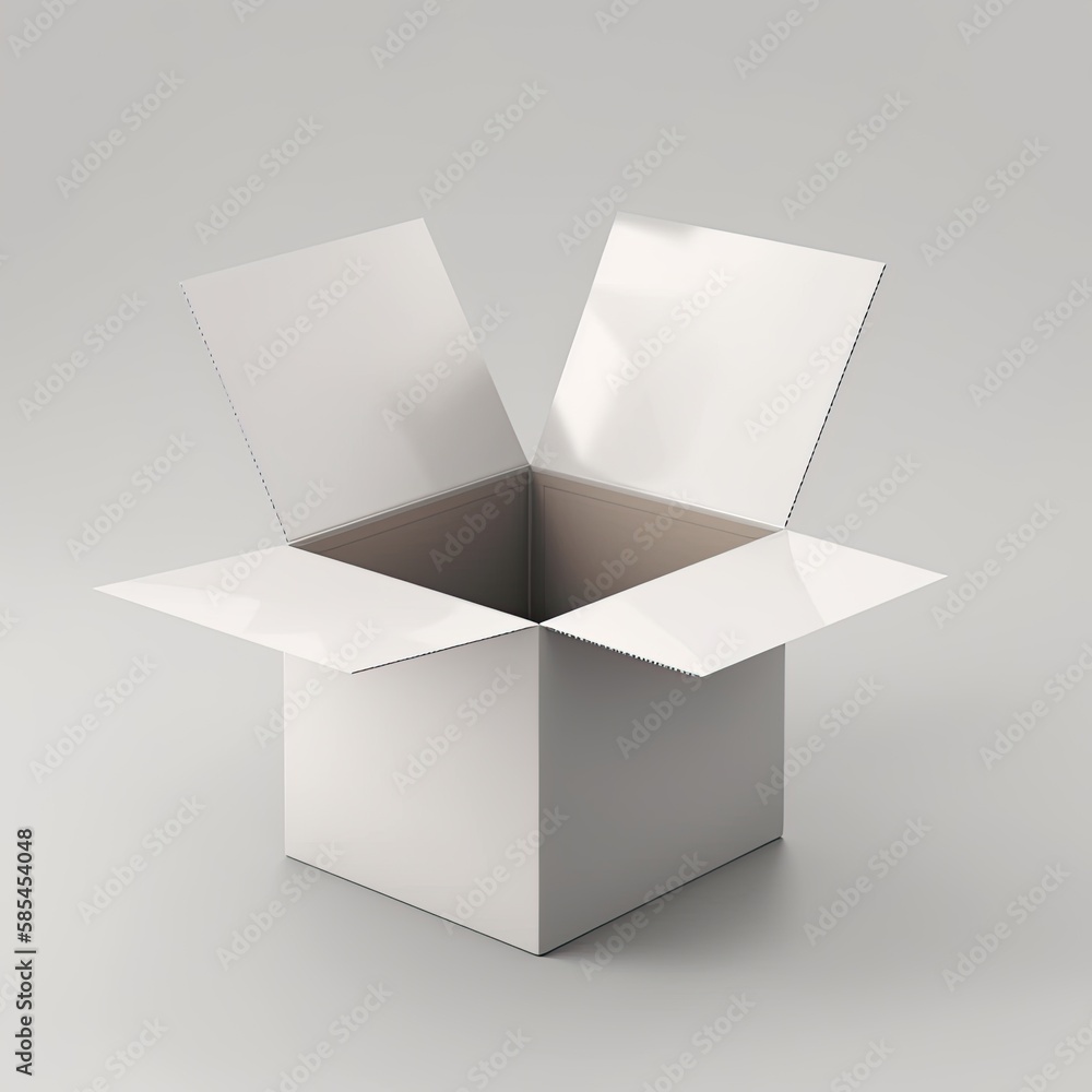 3D Empty Box - Ready for Shipping or Storing Goods: Generative AI 3D Empty Box - Ready for Shipping or Storing Goods: Generative AI