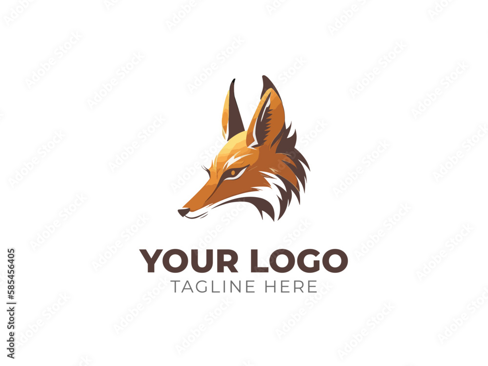 Obraz premium Fox Head Logo Vector for Bold Branding