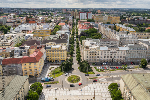 Cityscape of Ostrava in summer, Czech Republic