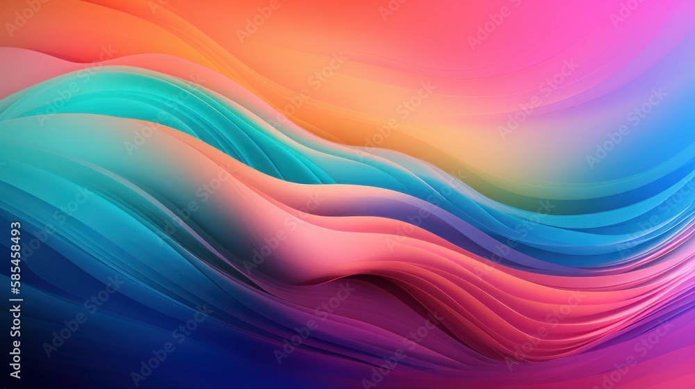 Abstract colourful wave background for design - Created with Generative AI Technology Abstract colourful wave background for design - Created with Generative AI Technology