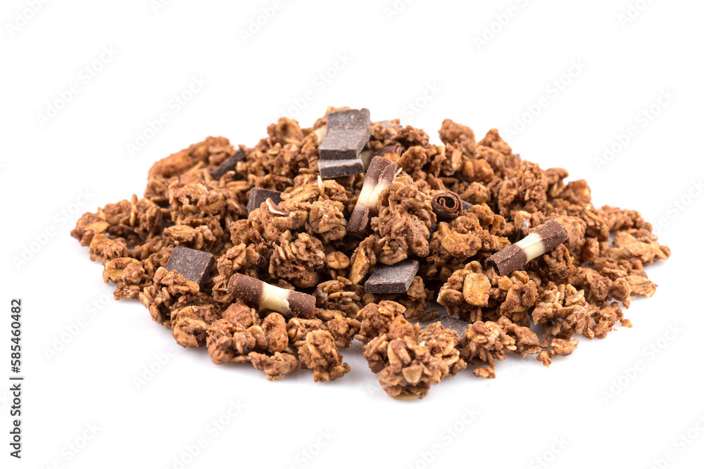 muesli with pieces of chocolate muesli with pieces of chocolate