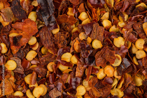 Fotografie Pile of a crushed red pepper