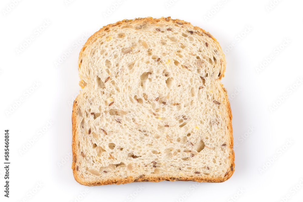 fresh bread on white