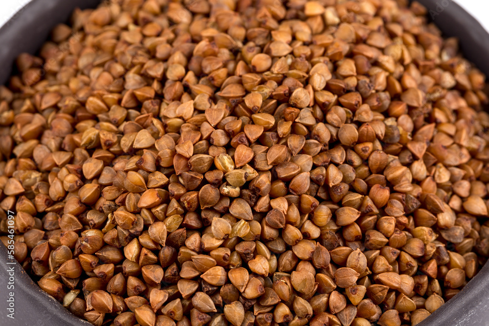 Fototapeta premium Buckwheat groats in a bowl