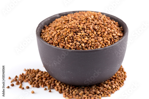 Buckwheat groats in a bowl
