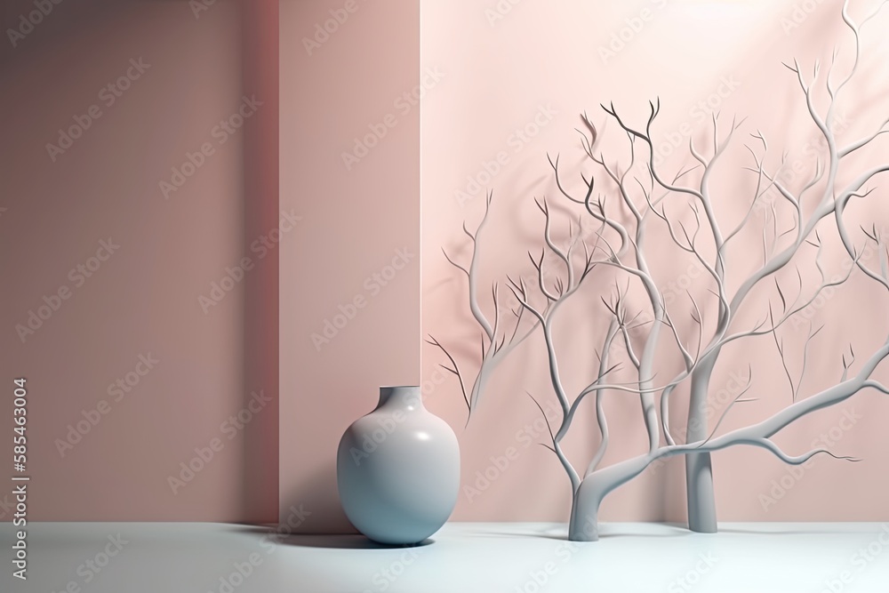 Original pastel tones background image in minimalistic design with interesting light glare. Background for the presentation.