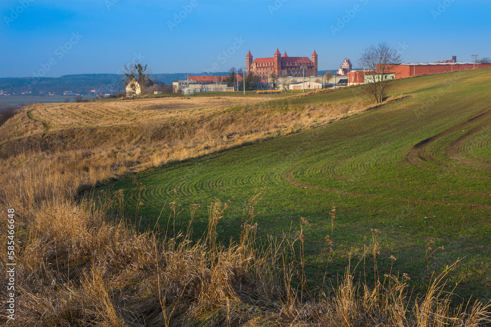 Gniew Castle in Poland, beautiful landscape